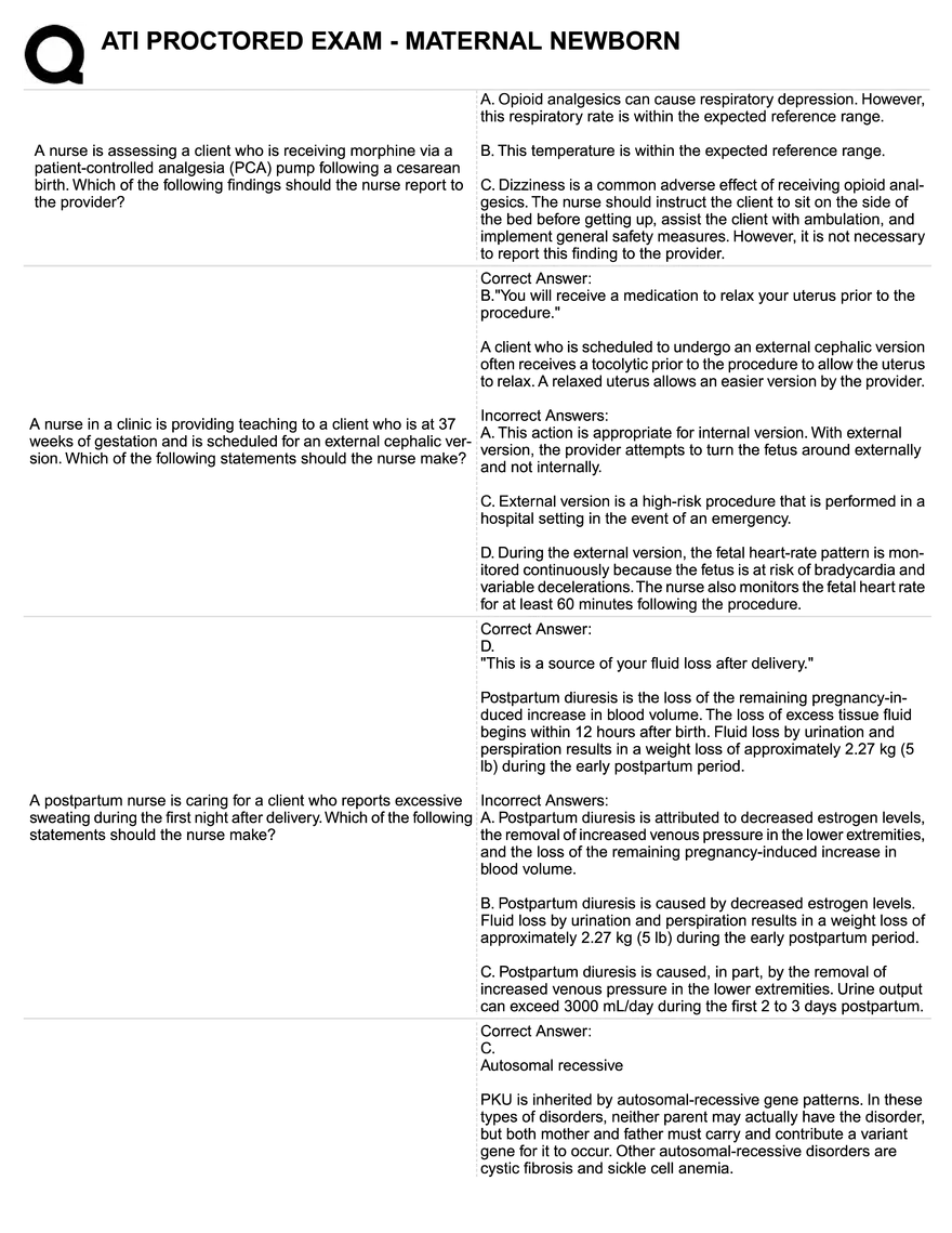 Maternal Newborn 11 Answers - Page 3