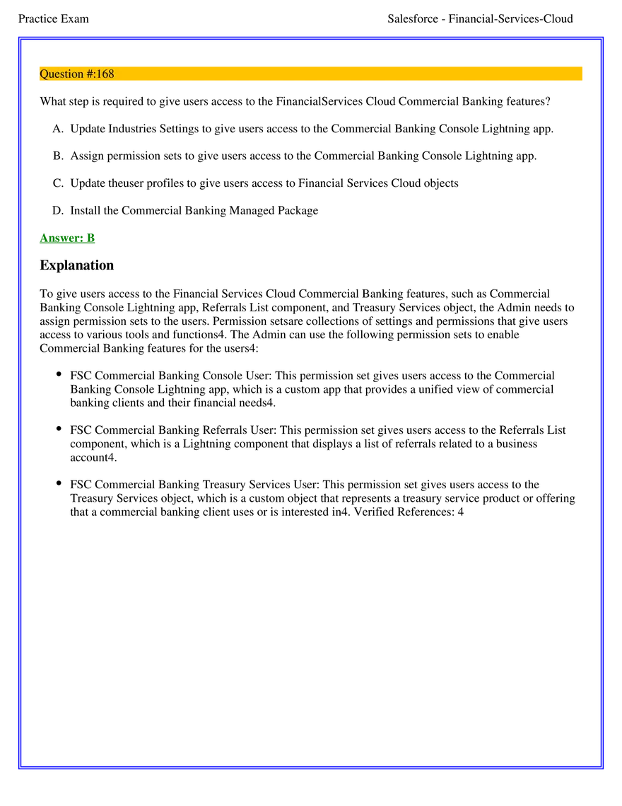 Salesforce Financial Services Cloud Exam Answers 10 - Page 9