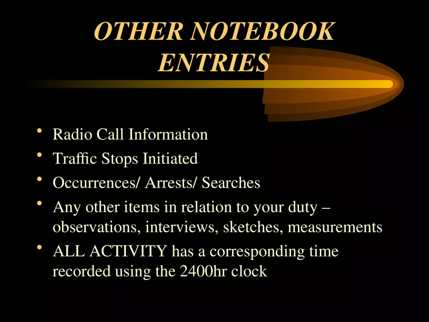 Note-Taking for Law Enforcement Officers - Page 7