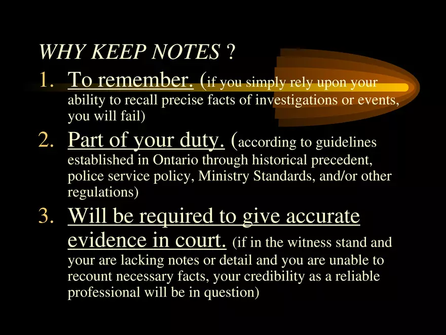 Note-Taking for Law Enforcement Officers - Page 4