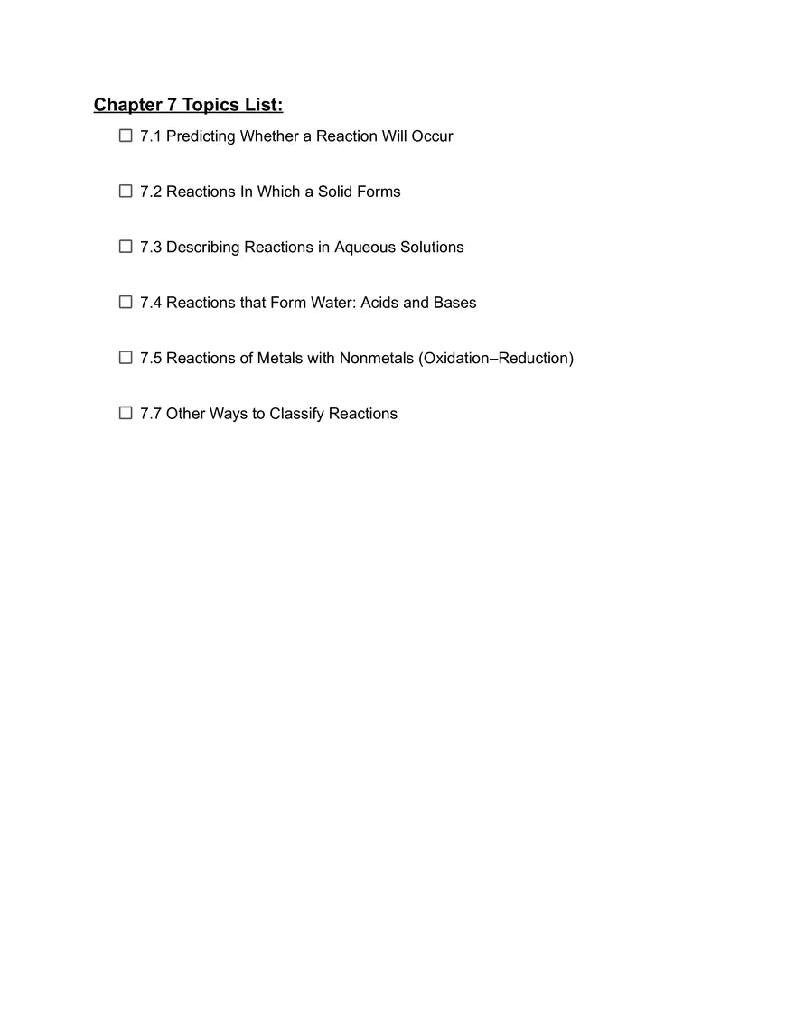 Predicting Whether a Reaction Will Occur - Page 1