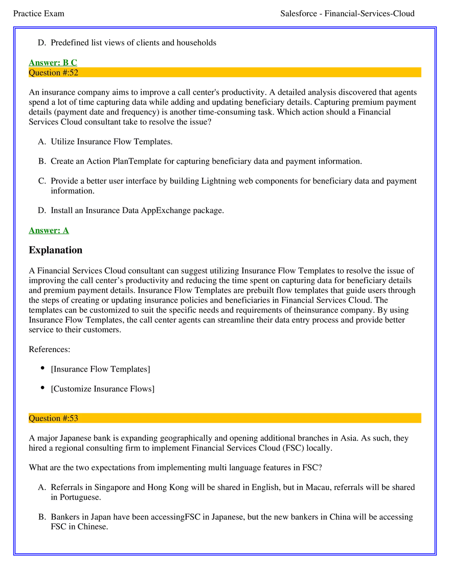 Salesforce Financial Services Cloud Exam Answers 4 - Page 3