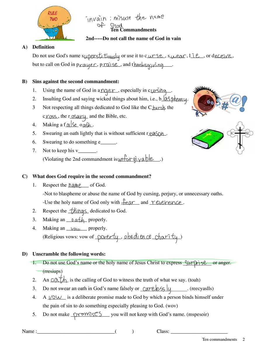 The First Commandment - Worship and Violations - Page 2