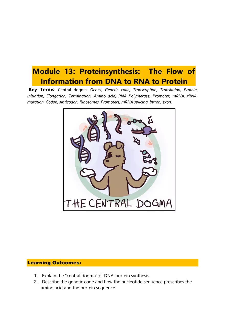 The Central Dogma of Molecular Biology - Page 1
