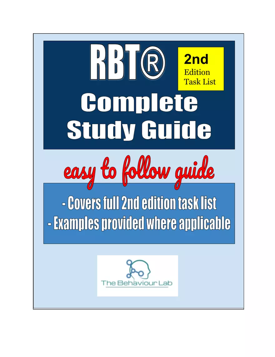 RBT Study Guide - Pages of Examples and Explanations - Page 1