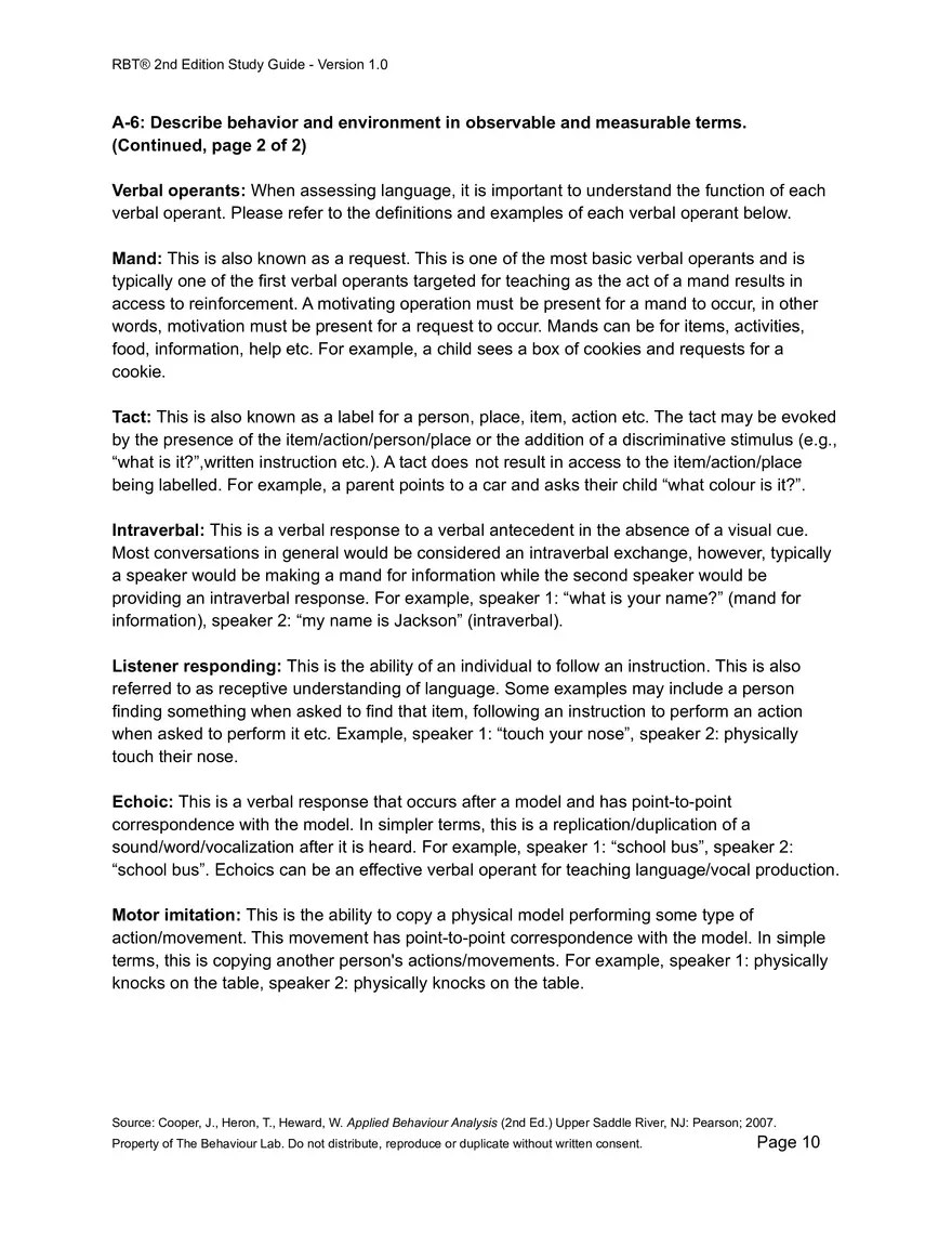 RBT Study Guide - Pages of Examples and Explanations - Page 49