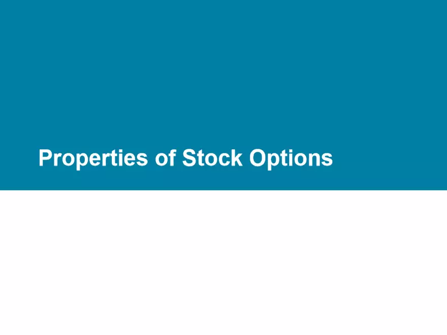 Part 1: Mechanics of Options Markets and Properties of Stock Options - Page 15
