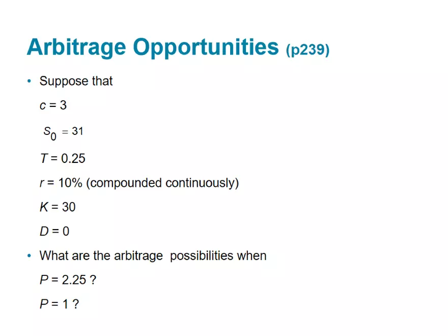 Part 1: Mechanics of Options Markets and Properties of Stock Options - Page 27