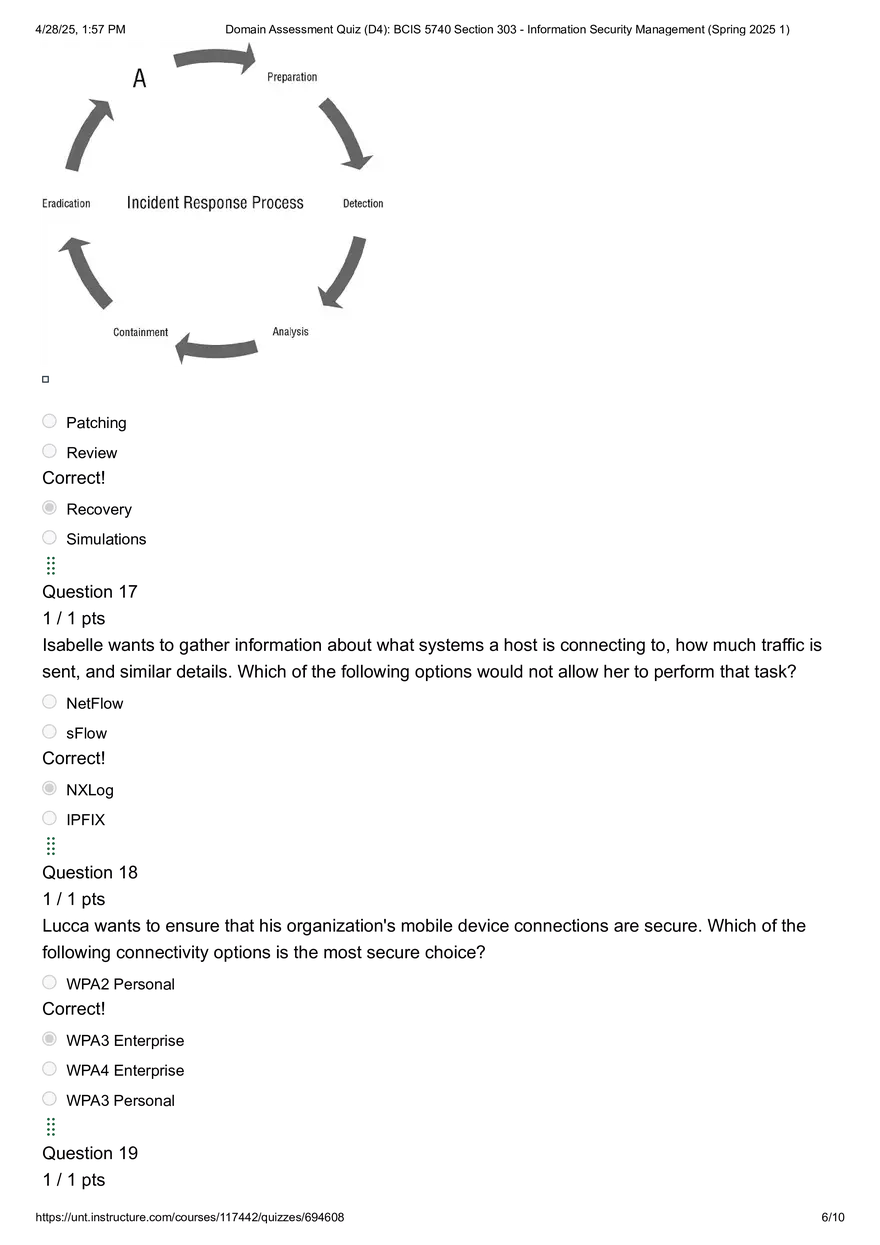 Domain Assessment Quiz (D4) - Page 6