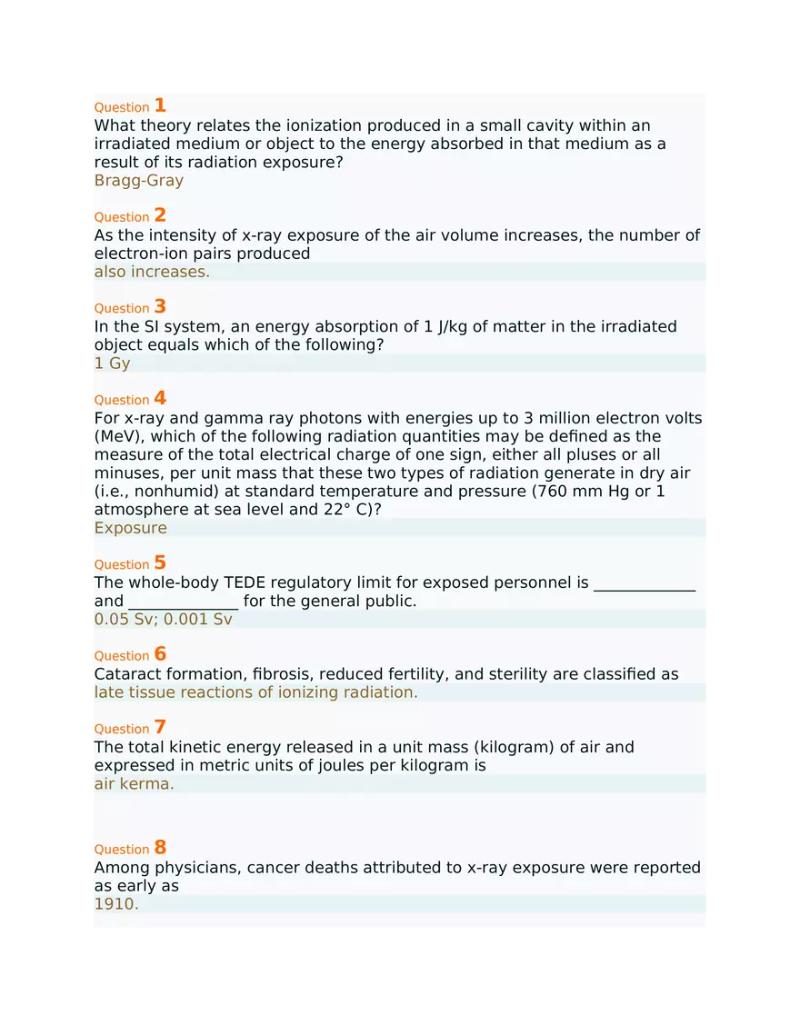Radiation Physics and Protection - Key Concepts - Page 1