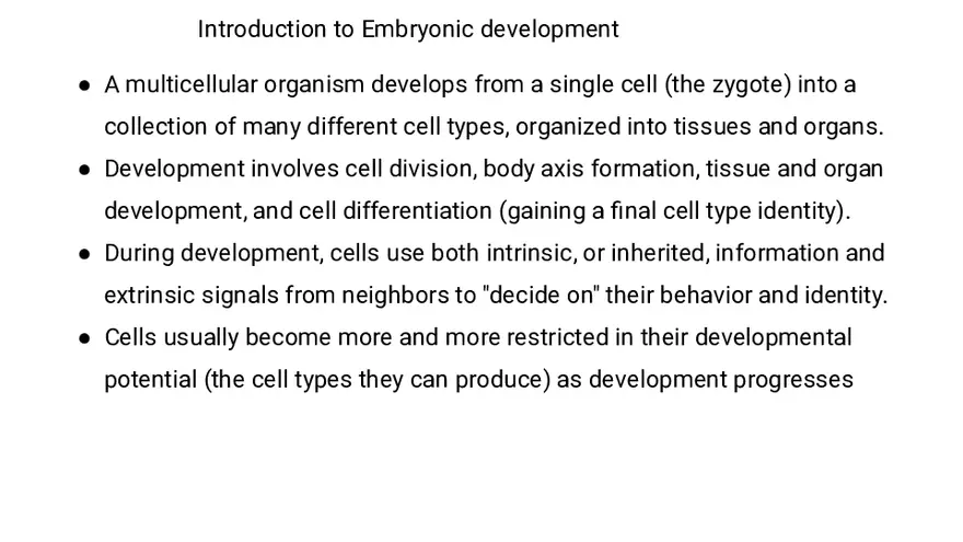 Introduction to Embryonic Developments - Page 2