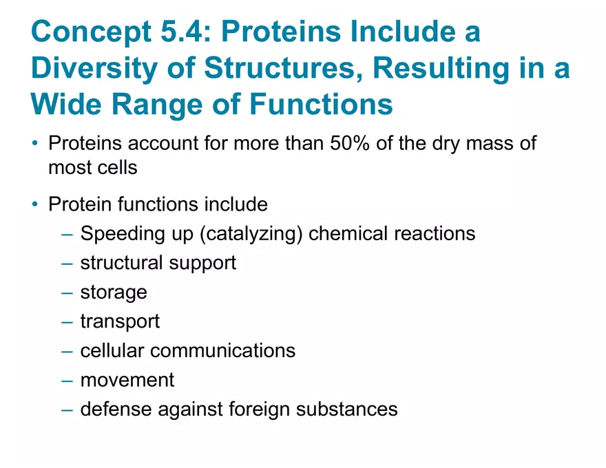 The Structure and Function of Large Biological Molecules Chapter 5 - Page 1