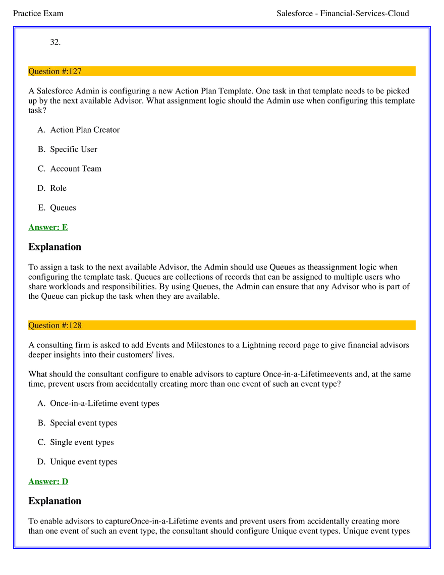 Salesforce Financial Services Cloud Exam Answers 8 - Page 5