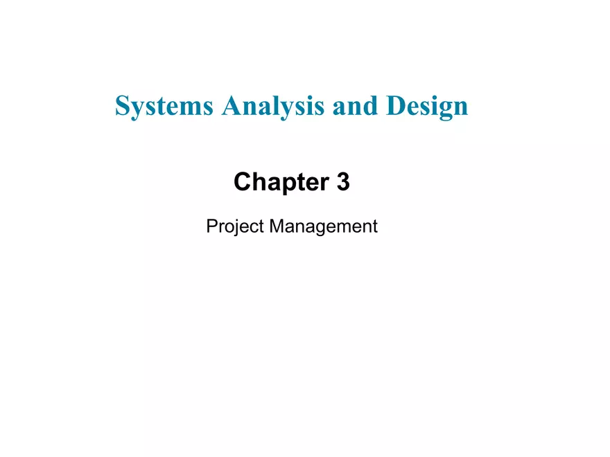 Systems Analysis and Design (Learning Objectives) - Page 1