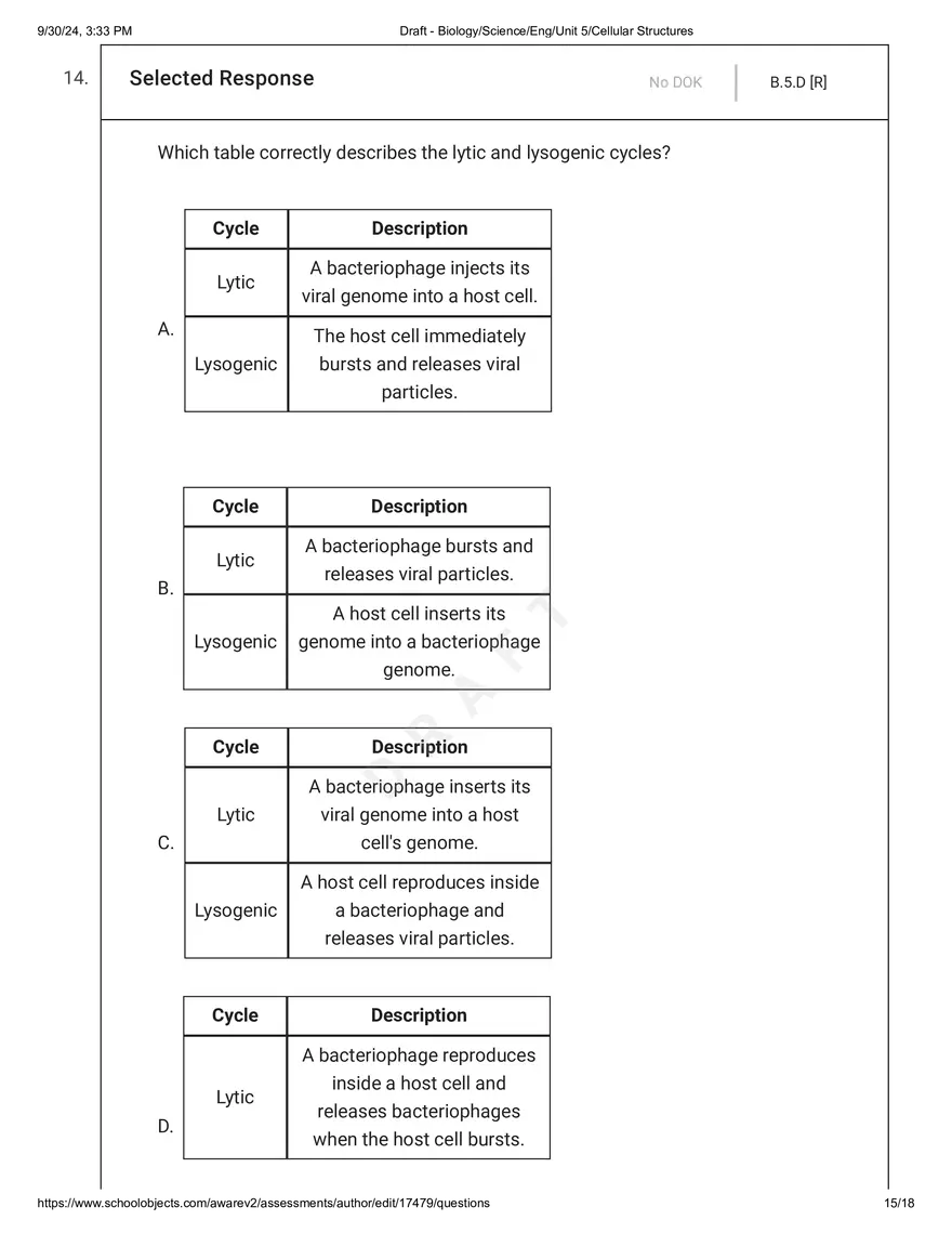 Biology Science Unit 5: Cellular Structures - Page 7