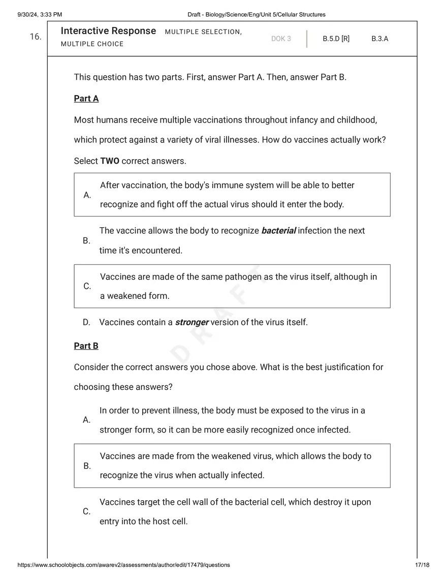 Biology Science Unit 5: Cellular Structures - Page 9