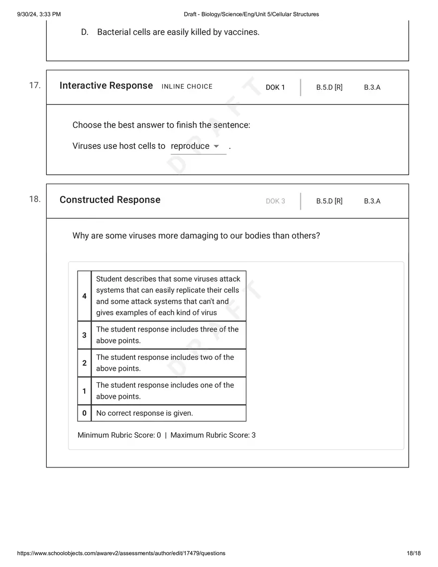 Biology Science Unit 5: Cellular Structures - Page 10