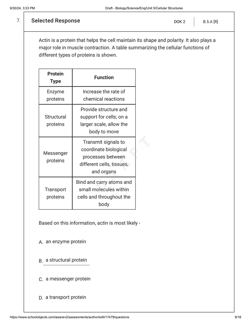 Biology Science Unit 5: Cellular Structures - Page 17