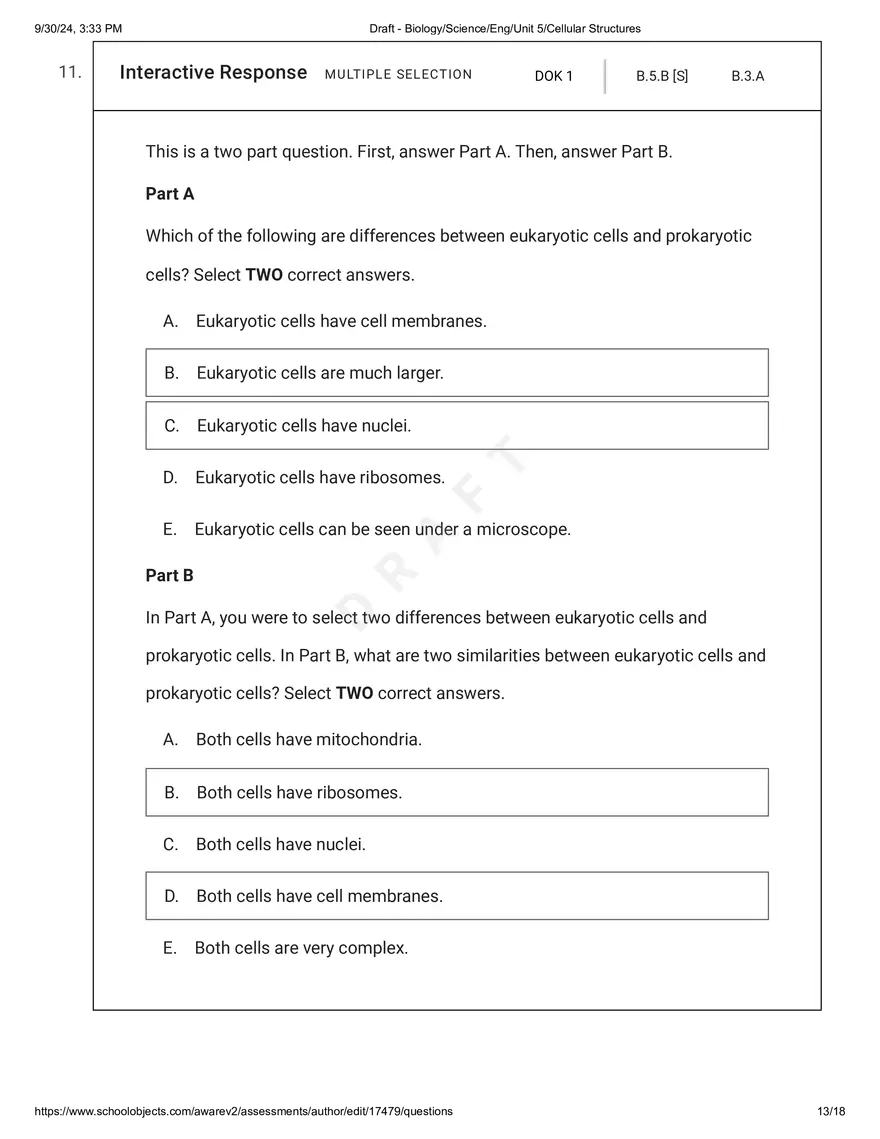 Biology Science Unit 5: Cellular Structures - Page 5