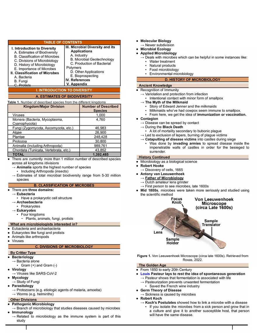 Interactions and Functions of Microorganisms - Page 1