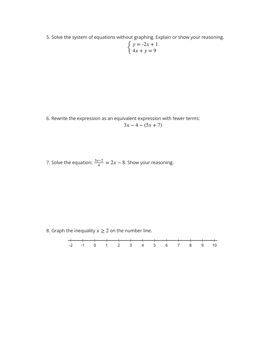 Linear Equations, Inequalities, and Systems Check Your Readiness - Page 3