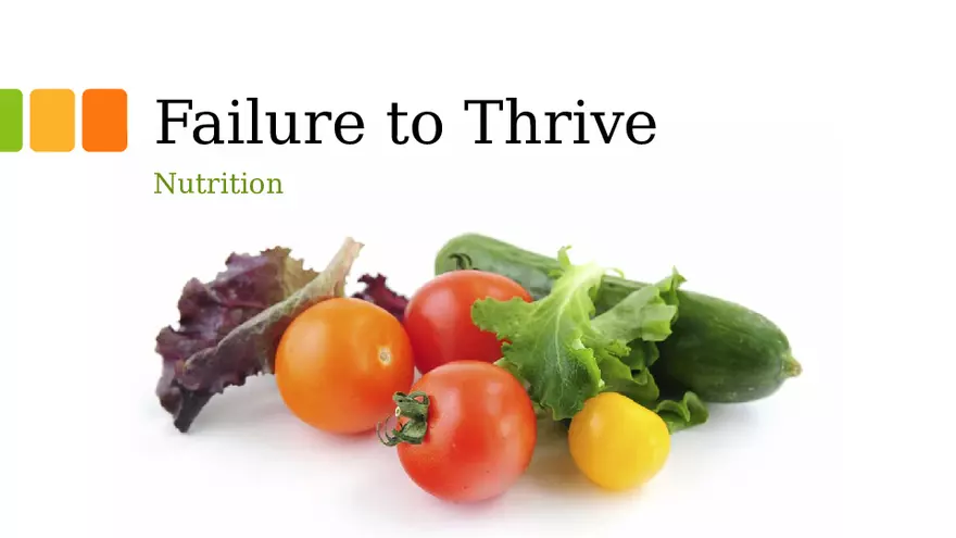 Failure to Thrive (Nutrition) - Page 1