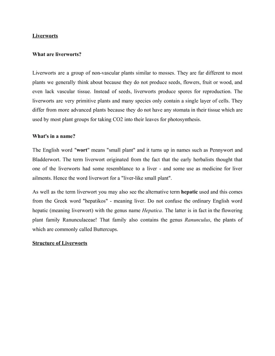 What are Liverworts - Page 1