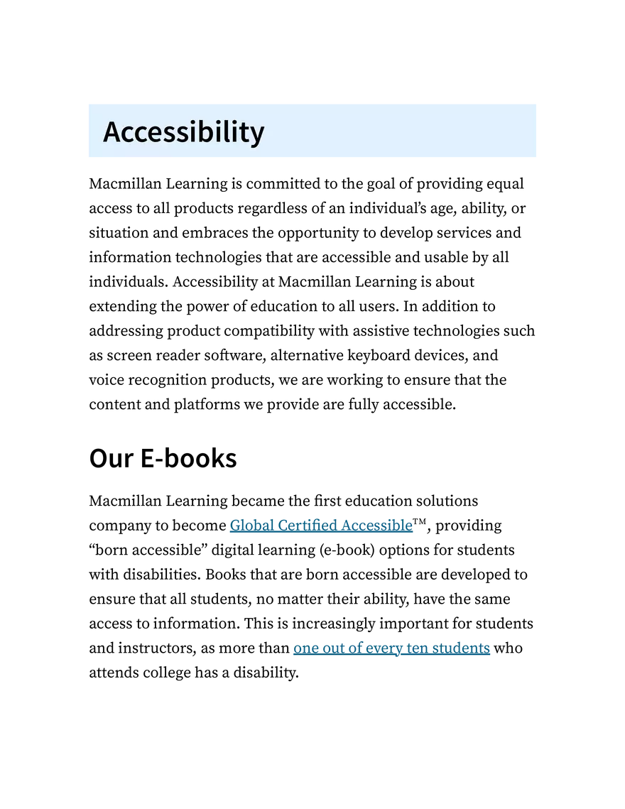 Macmillan Learning - Page 1