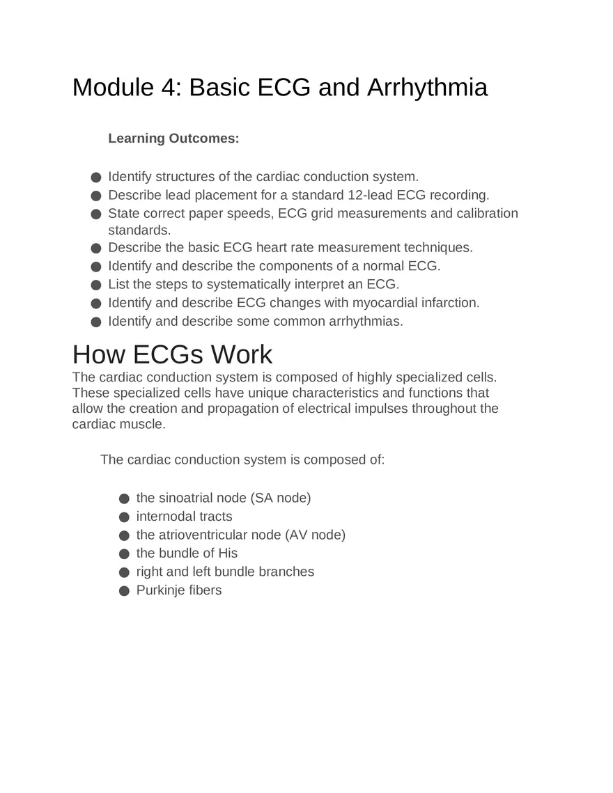 Intro to Cardiology Module 1 Guide Part 6 - Page 1