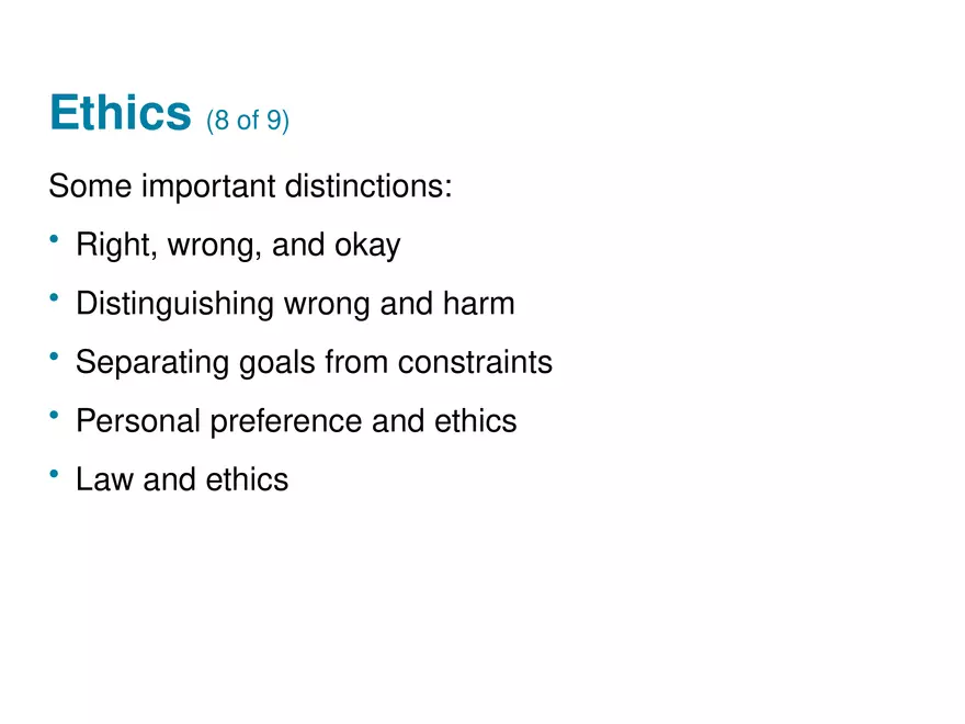 Social, Legal, and Ethical Issues for Computing Technology Part 4 - Page 8