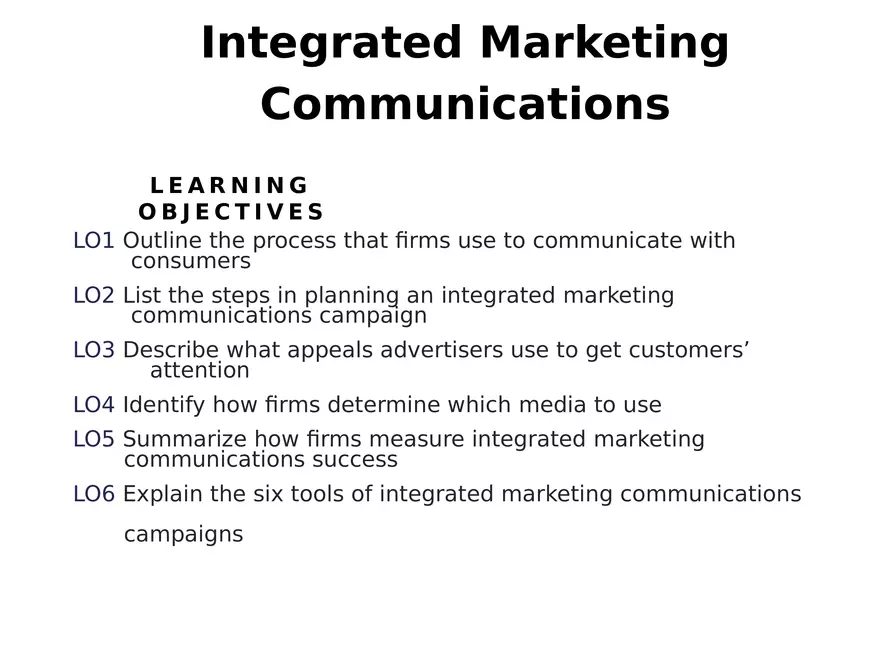 Integrated Marketing Communications Part 1 - Page 1