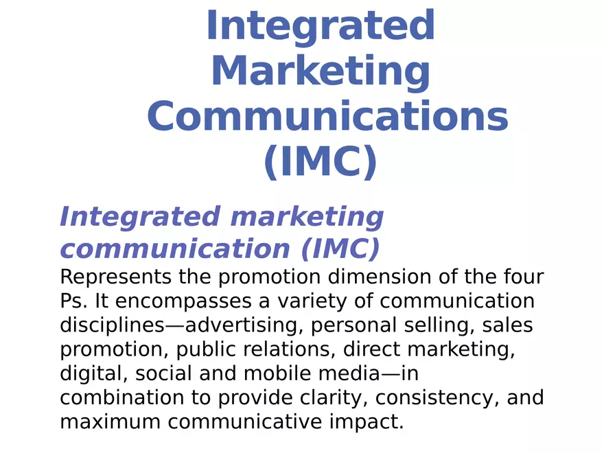 Integrated Marketing Communications Part 1 - Page 3