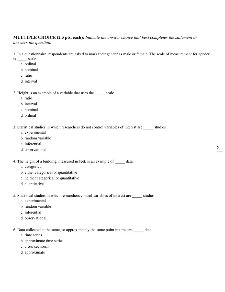 Applied Statistical Methods and Data Analytics I - Page 2