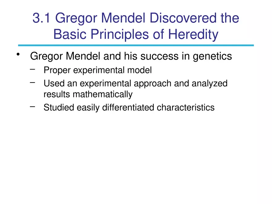 Chapter 3 Basic Principles of Heredity Part 1 - Page 3