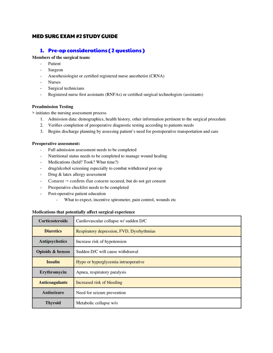 Preoperative Considerations and Surgical Team Roles Part 1 - Page 1
