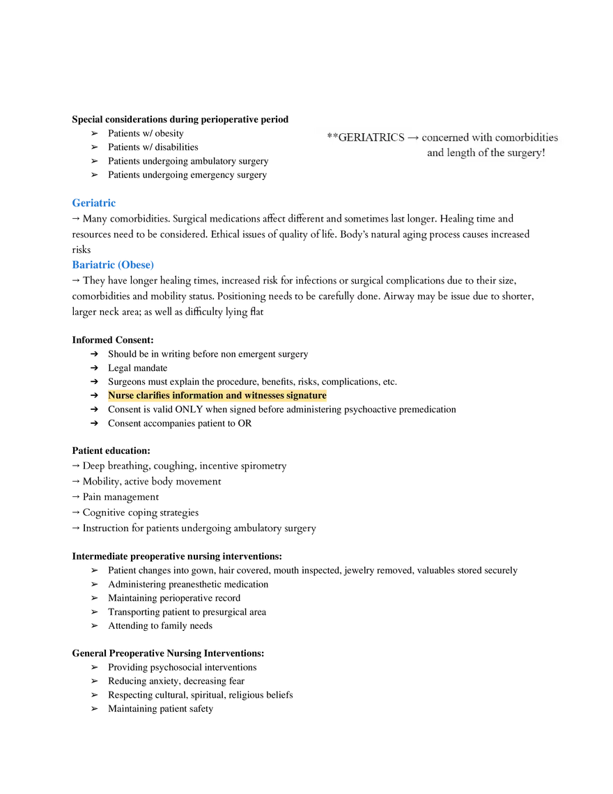 Preoperative Considerations and Surgical Team Roles Part 1 - Page 2