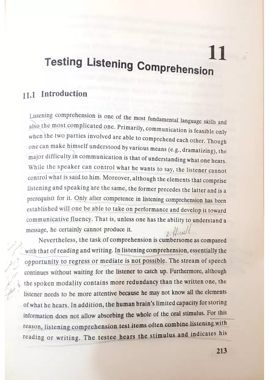 Testing Listening Comprehension - Page 1