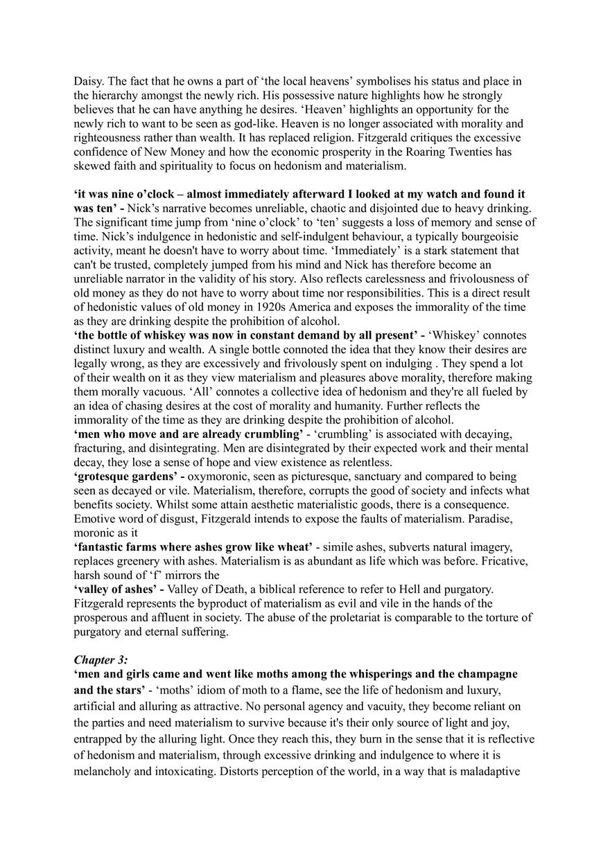 Great Gatsby Quote Banks - Page 3