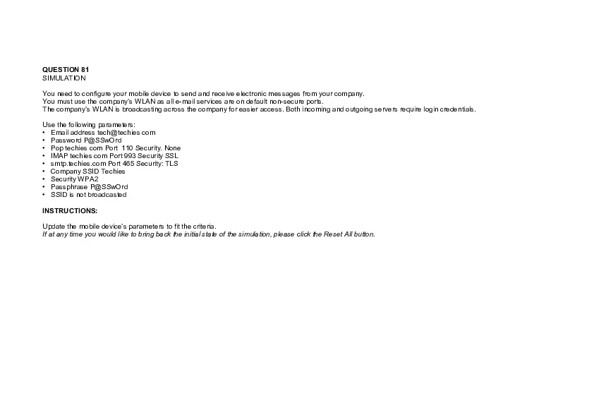 Secure Wireless Network Configuration Simulation Part 7 - Page 1