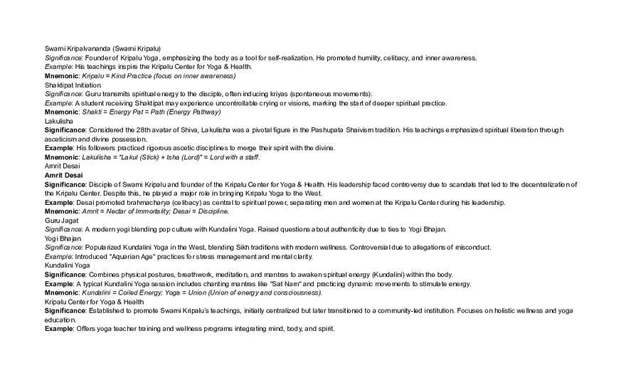 Key Figures and Concepts in Modern Yoga Traditions - Page 1