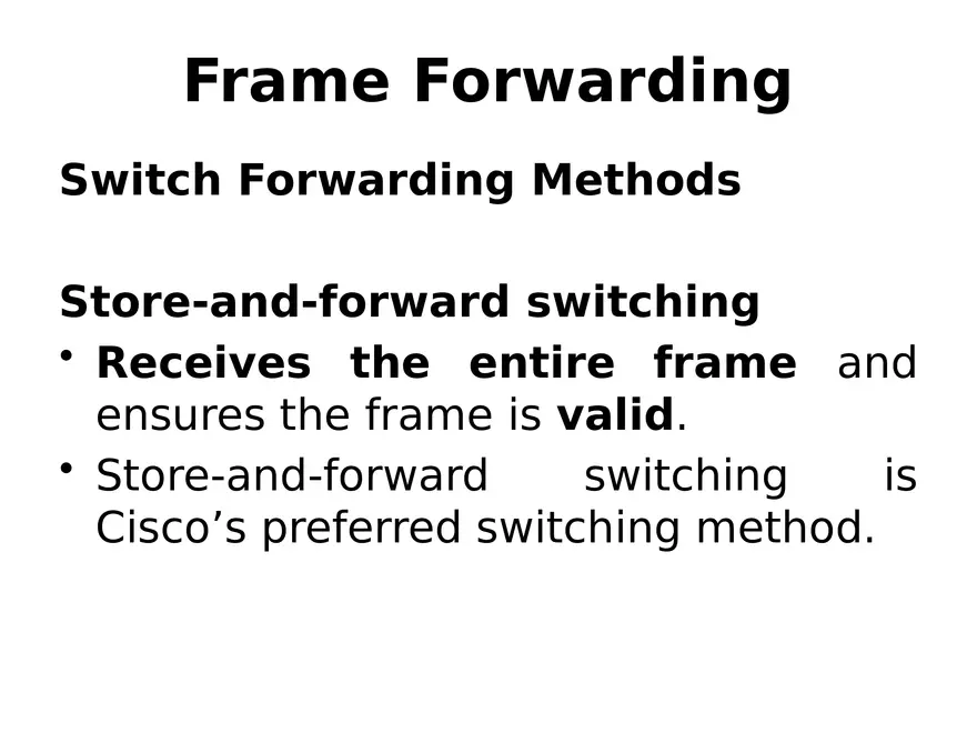 Frame Forwarding Lecture Part 3 - Page 11