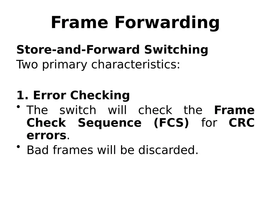 Frame Forwarding Lecture Part 3 - Page 13