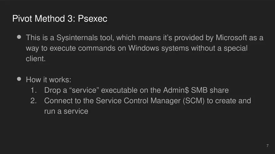 Lateral Movement and Pivoting Lecture 1 - Page 7