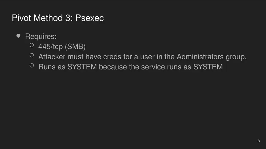 Lateral Movement and Pivoting Lecture 1 - Page 8