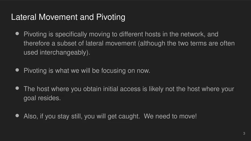 Lateral Movement and Pivoting Lecture 1 - Page 3