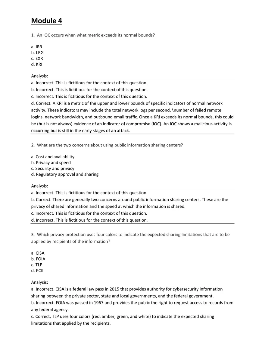 Key Risk Indicators (KRI) and Indicators of Compromise (IOC) in Network Security - Page 1