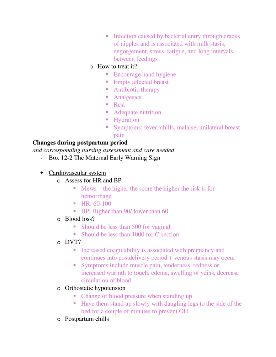 Postpartum Assessment and Immunization Guidelines Part 1 - Page 7