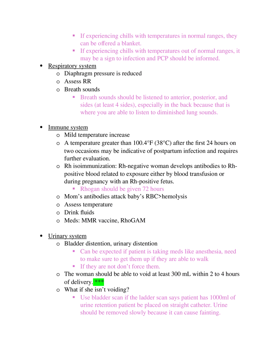 Postpartum Assessment and Immunization Guidelines Part 1 - Page 8