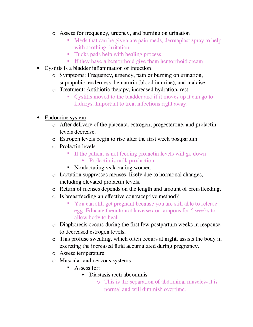 Postpartum Assessment and Immunization Guidelines Part 1 - Page 9