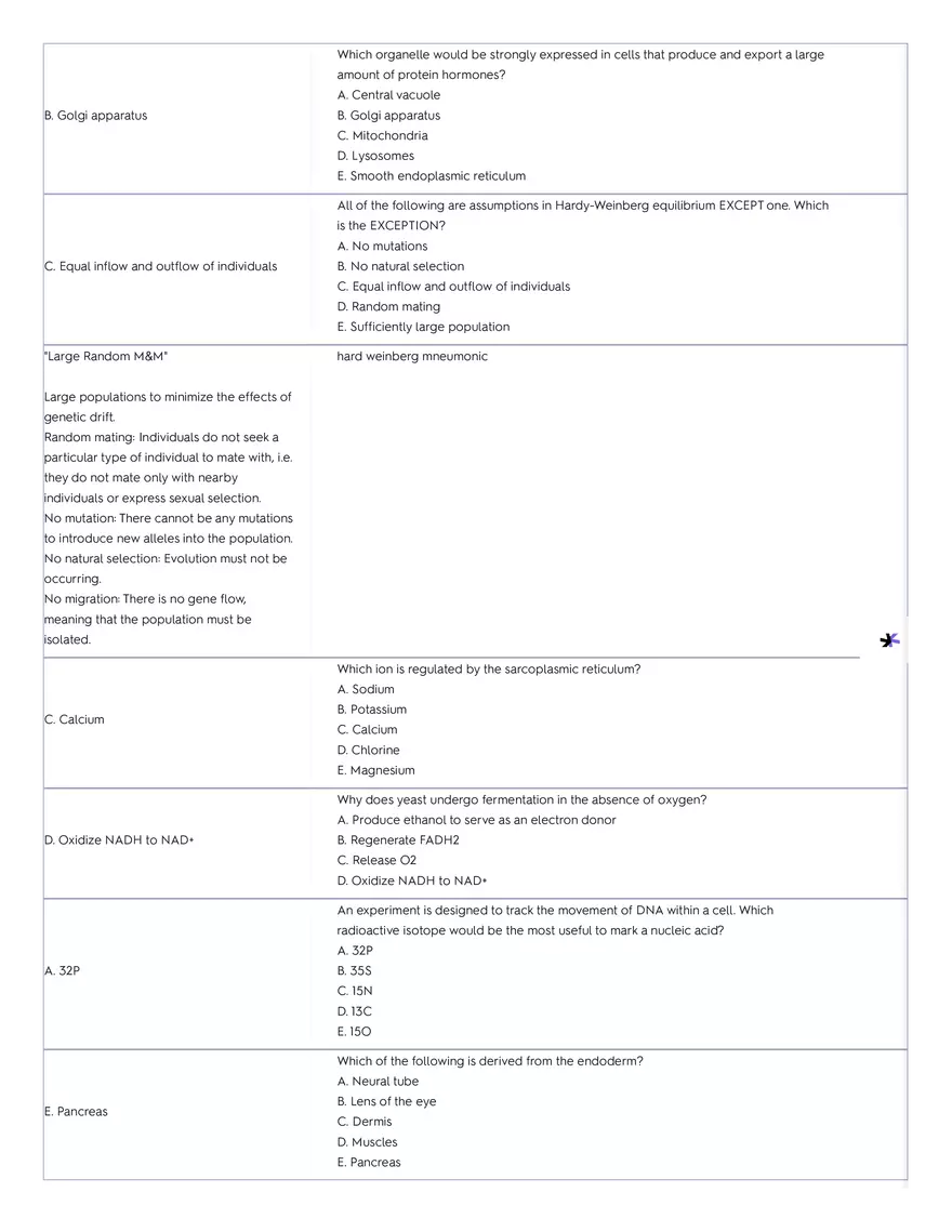 Cell Biology, Genetics, and Biochemistry - Key Concepts Review - Page 1